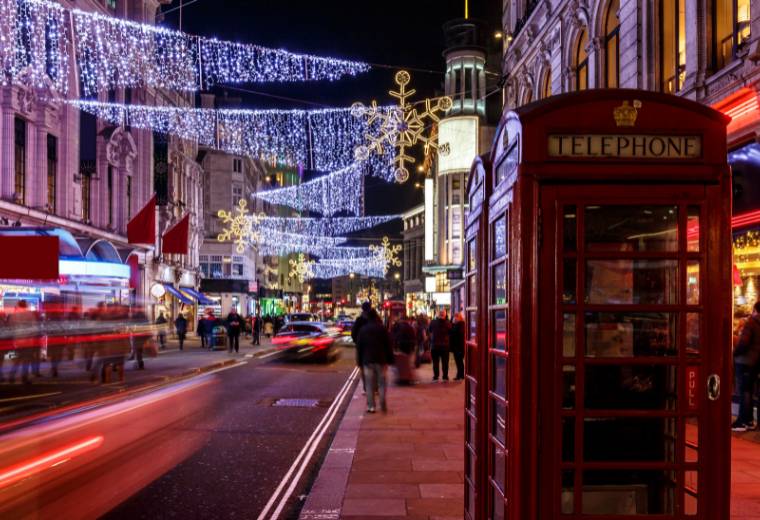 Data accensione luci di Natale a Londra